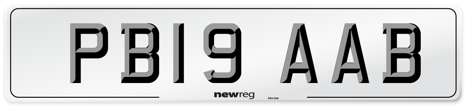 PB19 AAB Number Plate from New Reg